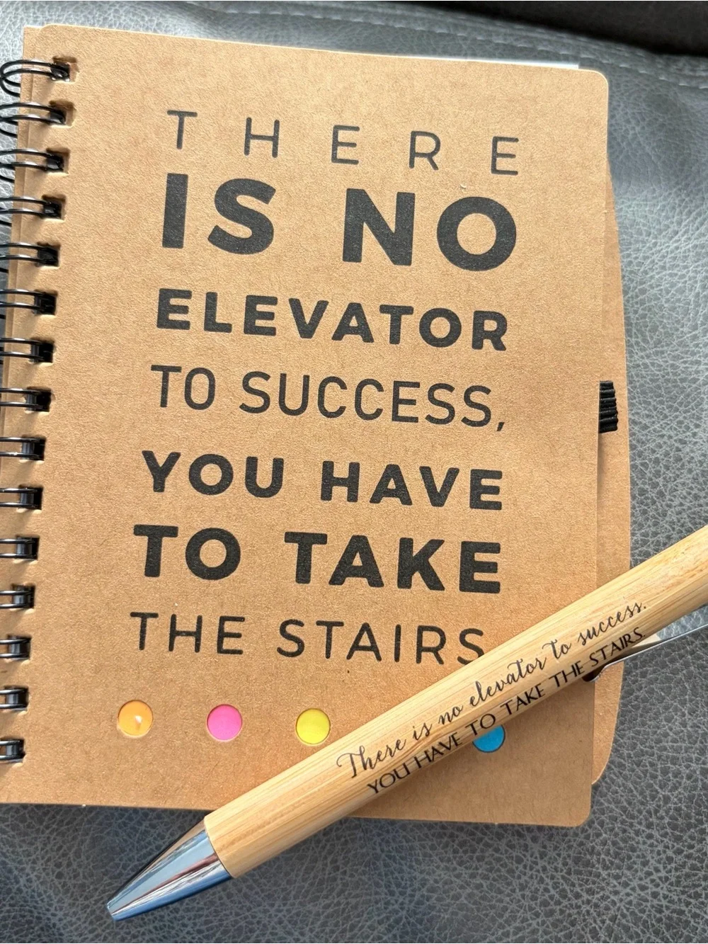 Inspirational Notebook & Matching Pen, includes sticky notes - pick one